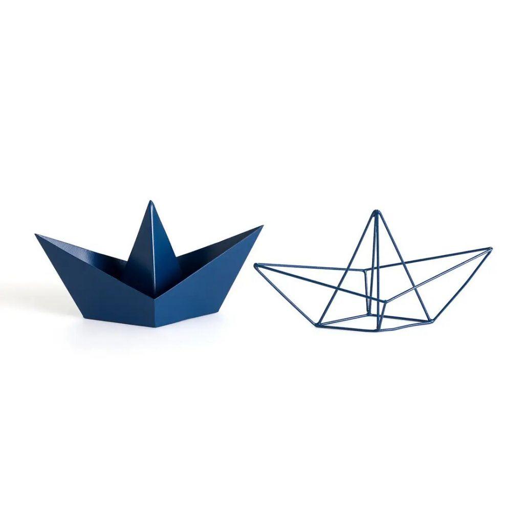 bateau origami deco bleu nuit