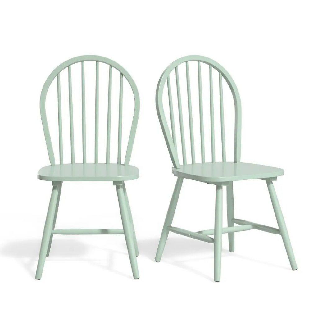 chaises vert sauge