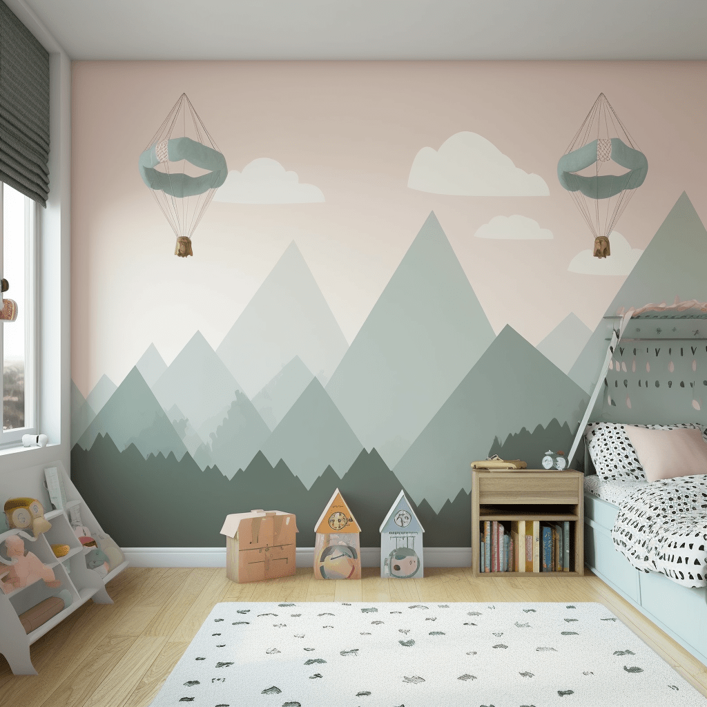 Chambre peinture montagne