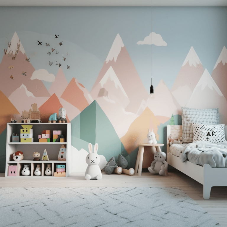 Peinture montagne chambre : 16 idées pour votre enfant