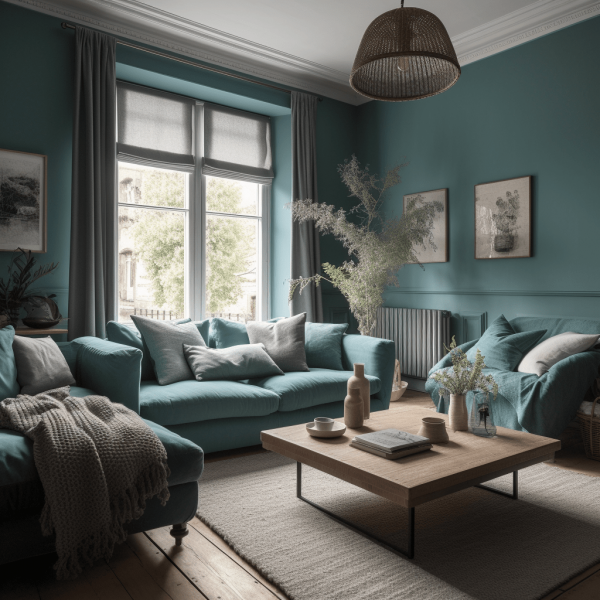 Comment associer le bleu canard et gris dans son intérieur