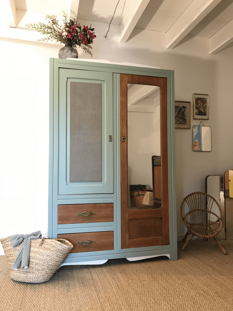 armoire vintage relookee