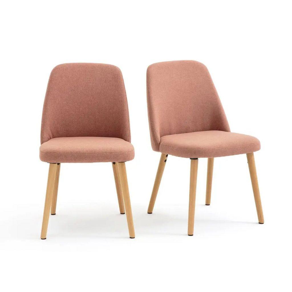 chaises rose poudre