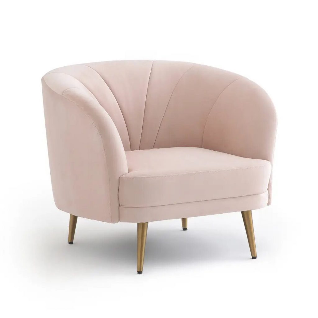 fauteuil rose poudre