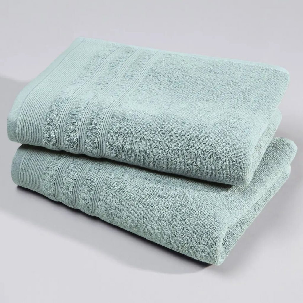 serviette bleu celadon