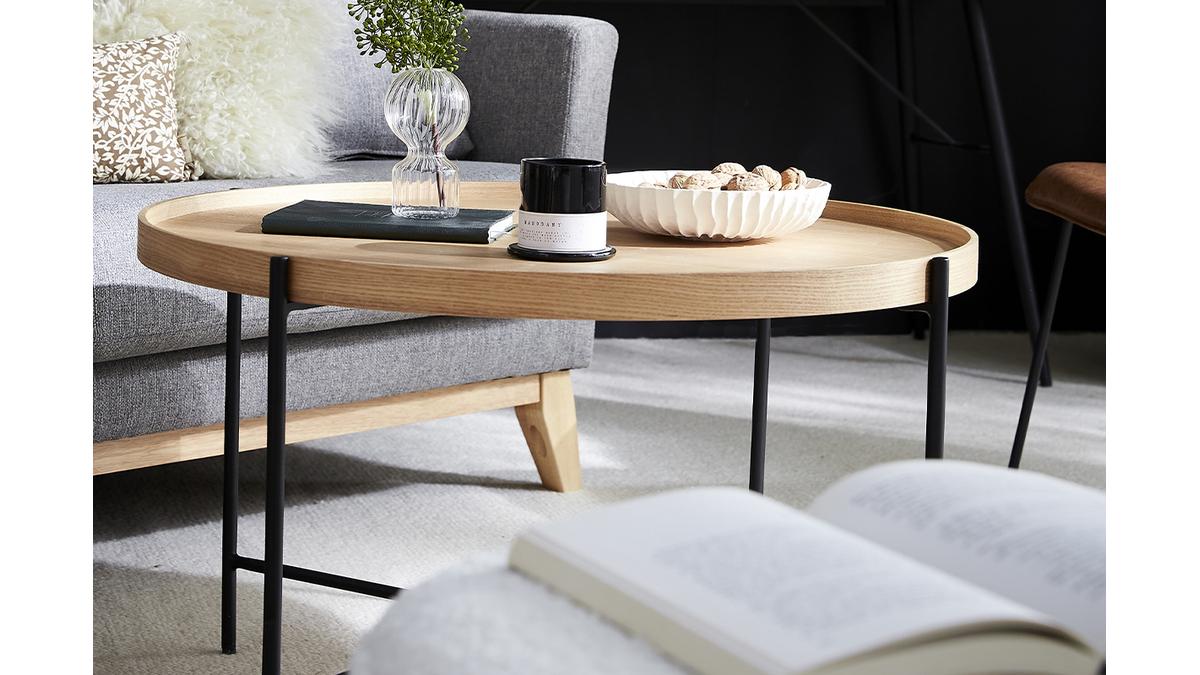 Table basse ronde bois : 8 modèles chaleureux pour le salon
