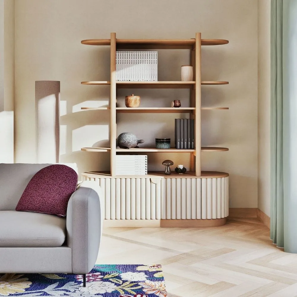 Bibliotheque en bois Maisons du Monde Caldera
