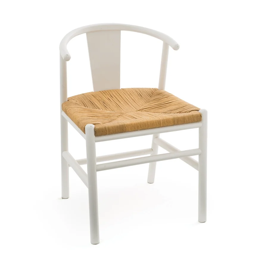 chaise blanche et bois