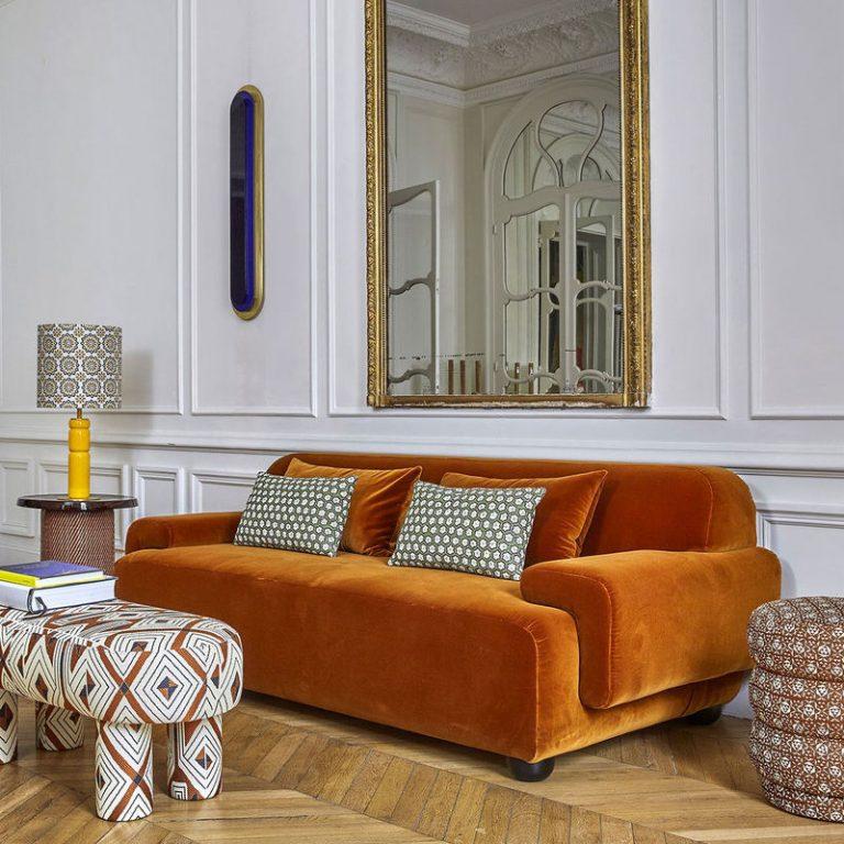 Canapé orange : 12 modèles tendances pour votre salon
