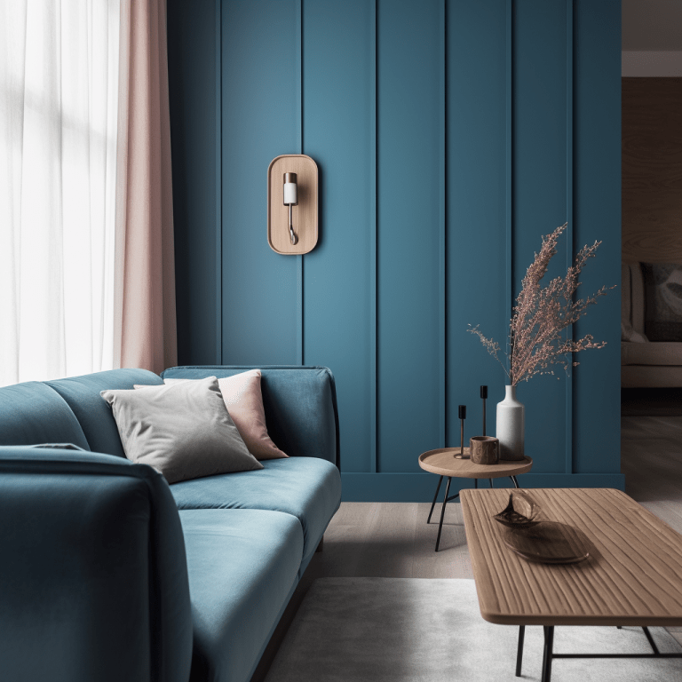 Salon bleu canard et bois : 10 idées pour s’inspirer