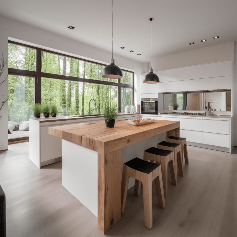 Cuisine blanche et bois : nos 22 idées déco et tendances