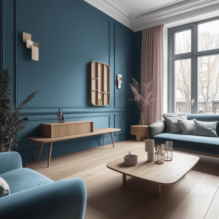Salon bleu canard et bois : 10 idées pour s’inspirer
