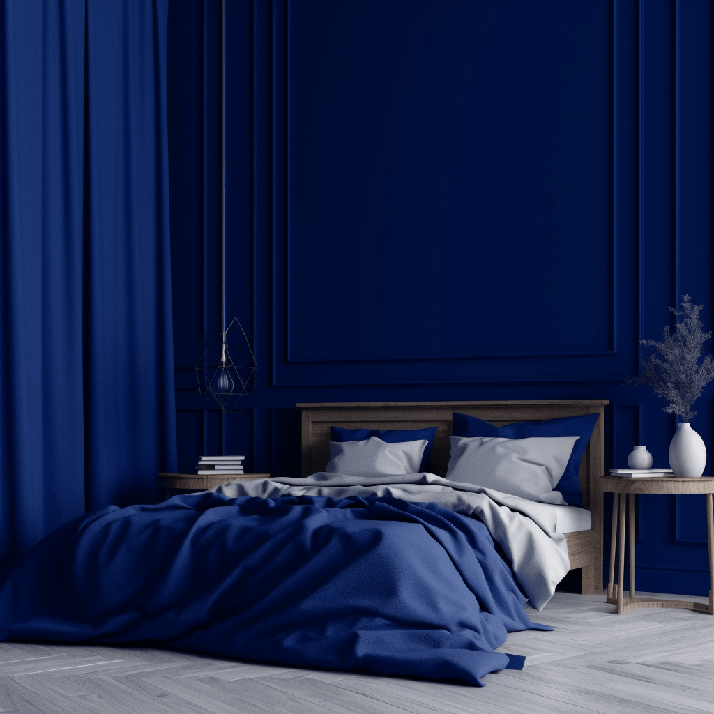 Chambre bleu roi