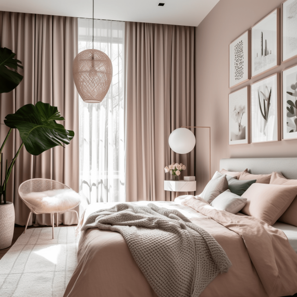 Chambre rose poudré : 13 exemples tendances pour s'inspirer