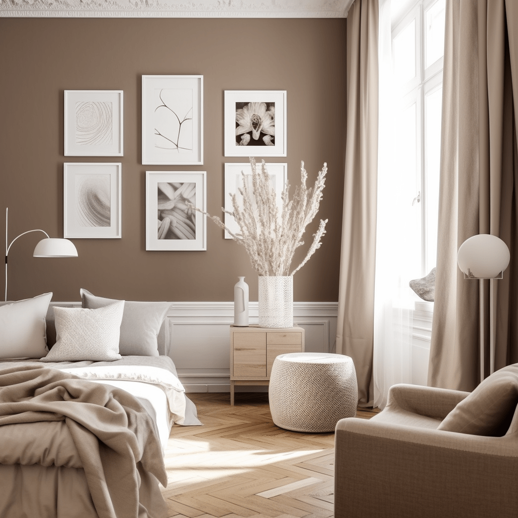 Chambre couleur taupe