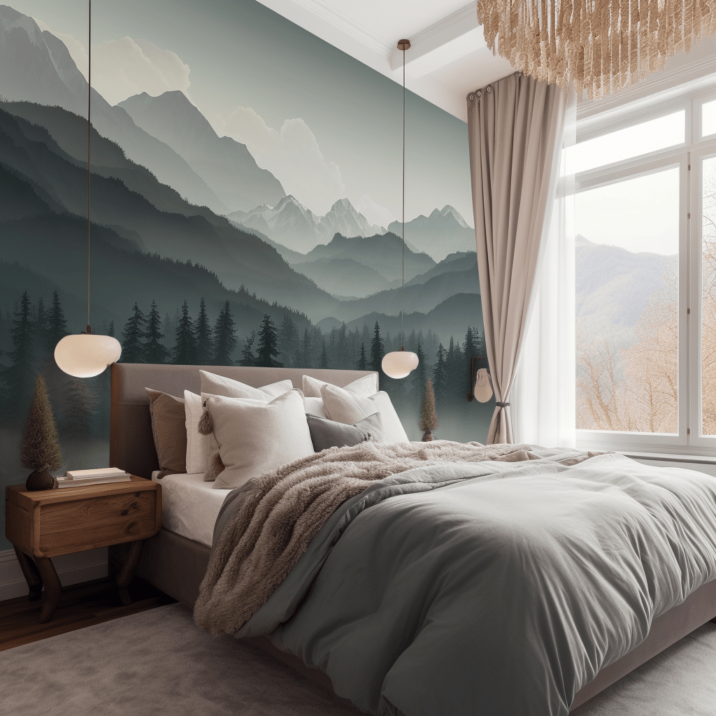 Papier peint chambre tête de lit