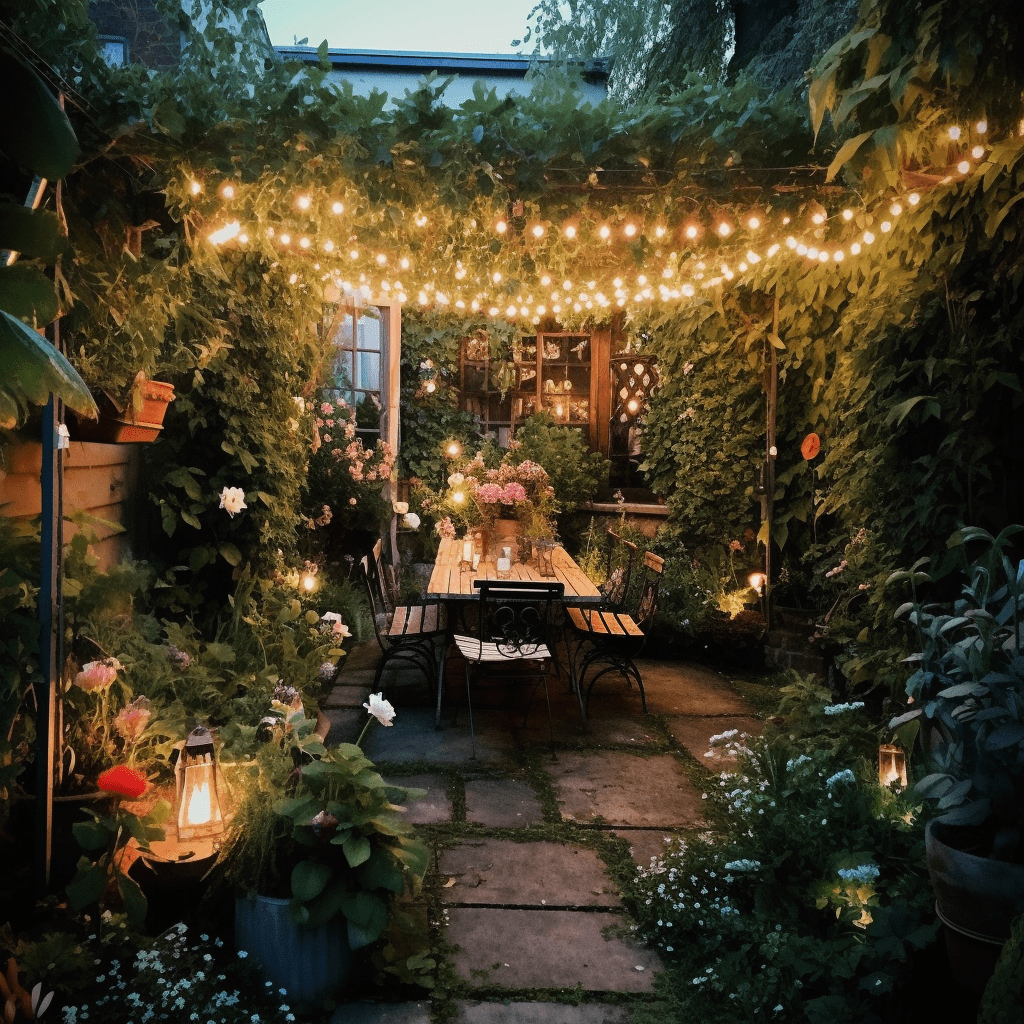 Petit jardin de 10 m2 décoré