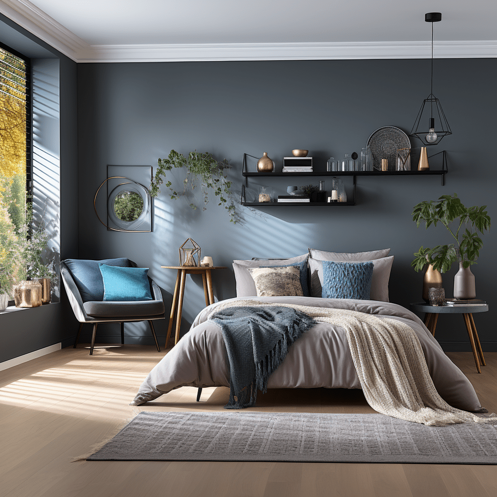 chambre gris anthracite