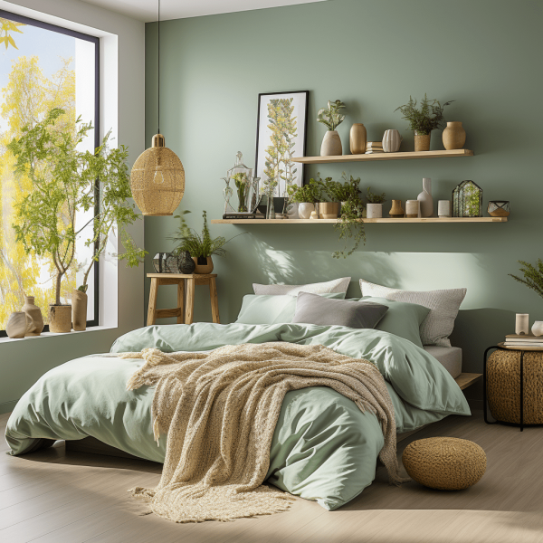 Chambre verte : 23 idées, exemples et inspirations déco