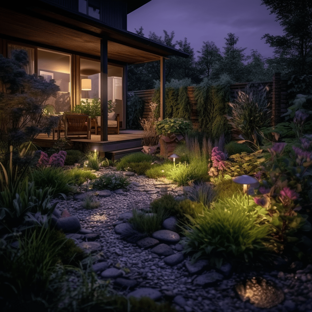 idées d'aménagement jardin extérieur devant maison