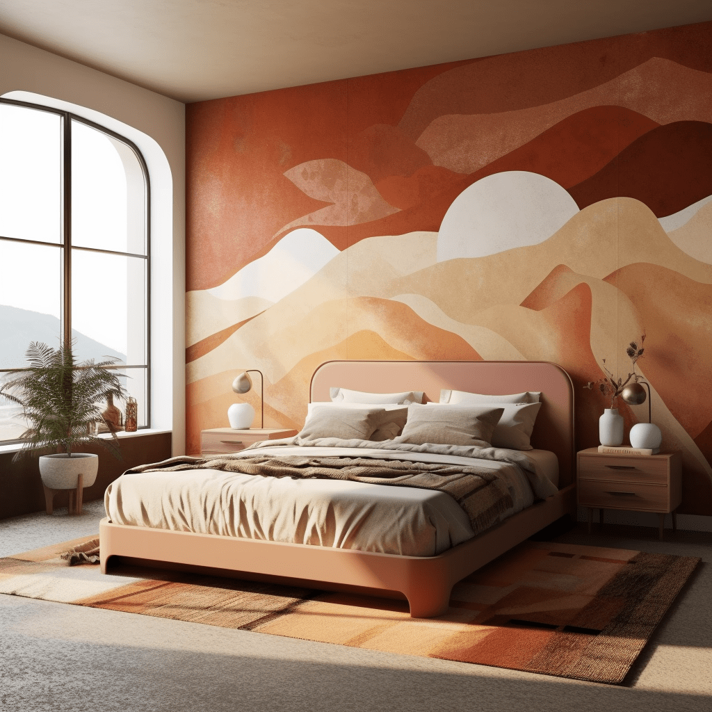 papier peint panoramique chambre adulte 4 murs