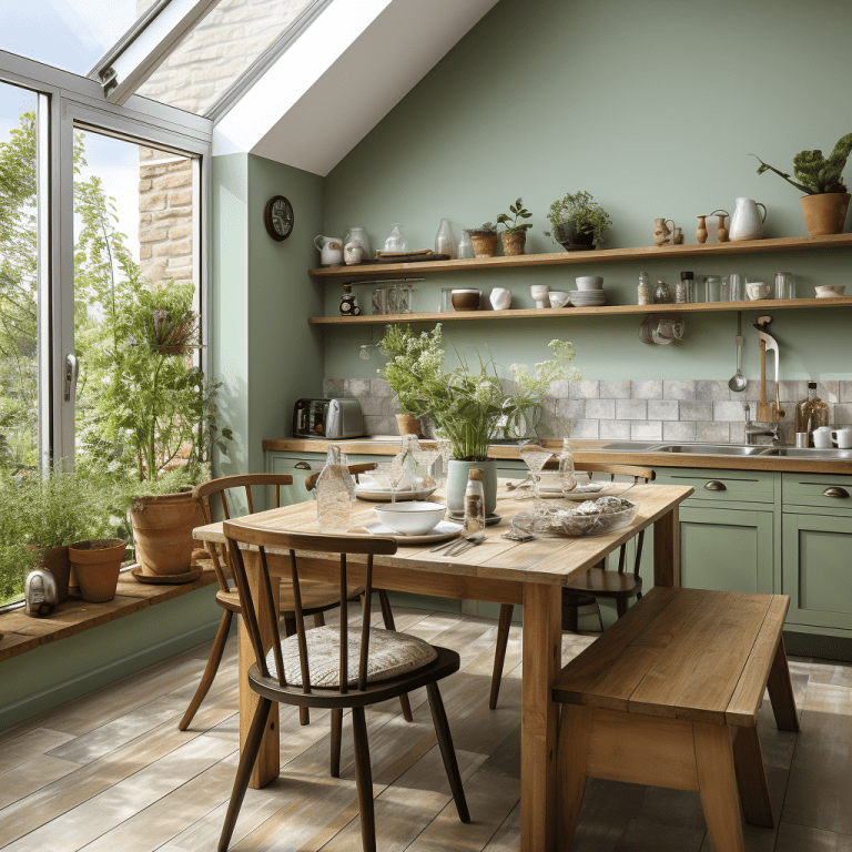 Cuisine vert sauge : 17 idées pour une décoration tendance