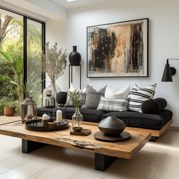 Ide Dco Salon Noir Et Blanc