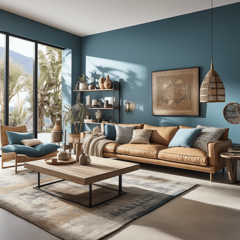 Salon bleu et beige : 16 idées de ce duo chic et chaleureux