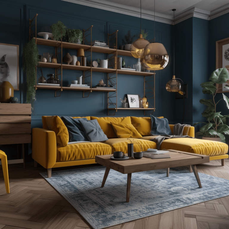 Bleu Canard Et Jaune