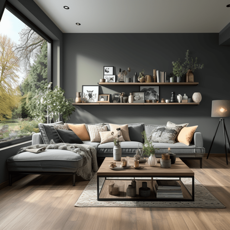 Salon gris anthracite : 23 idées tendances et déco à copier