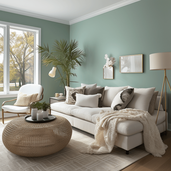 Salon vert d'eau : 15 idées tendances pour un intérieur zen