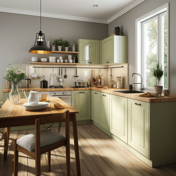 Cuisine vert amande nos 14 idées déco et tendances