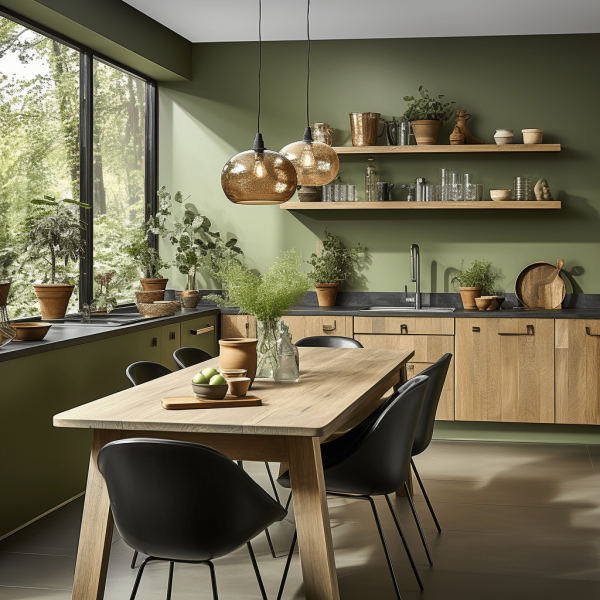 Cuisine vert olive 13 idées tendances avec cette couleur