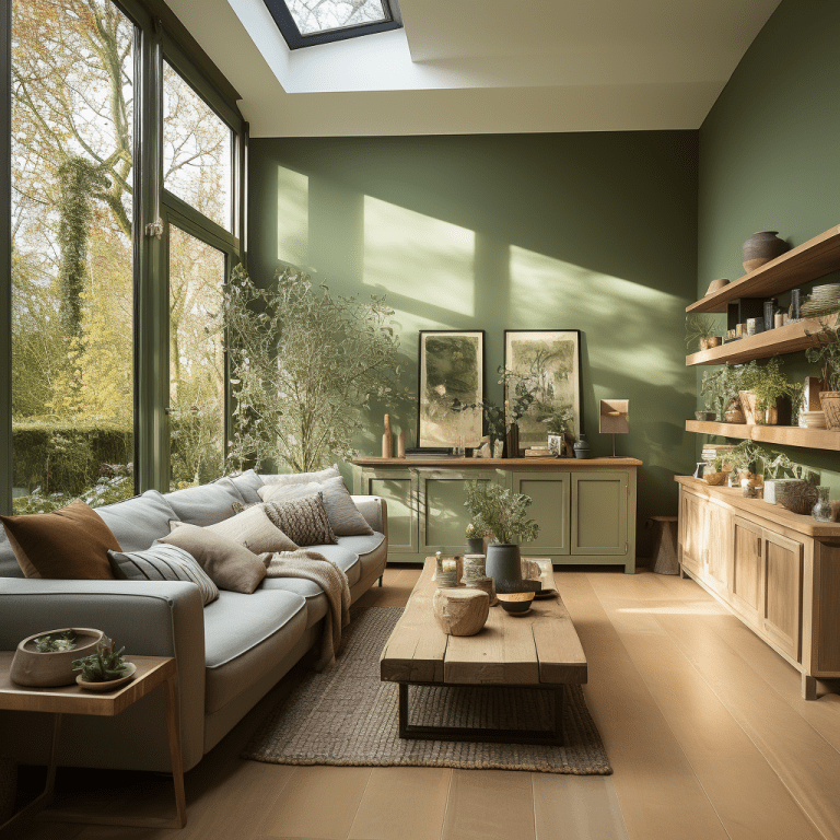 Salon kaki : 17 idées déco élégantes et modernes à découvrir