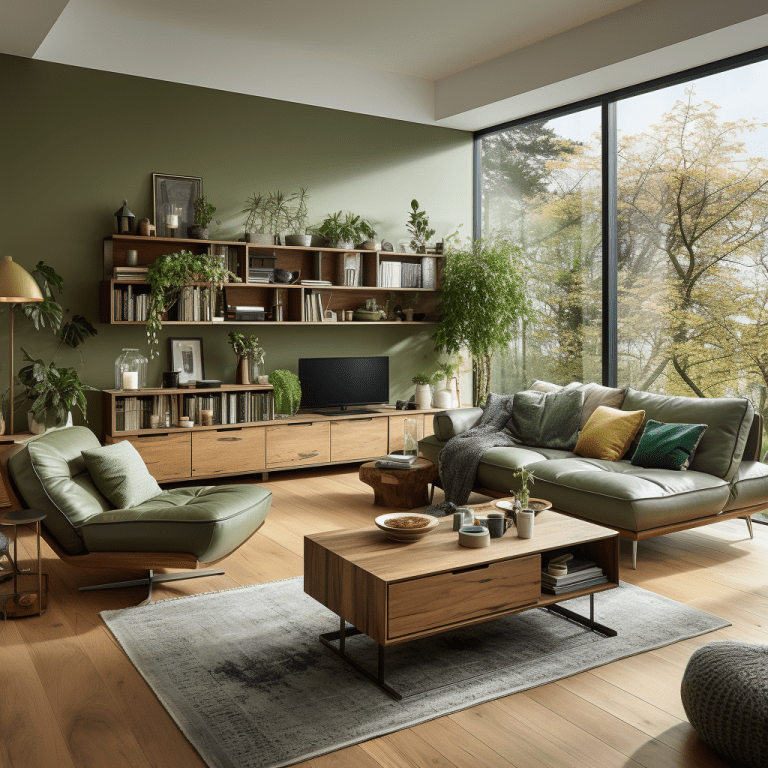 Salon kaki : 17 idées déco élégantes et modernes à découvrir