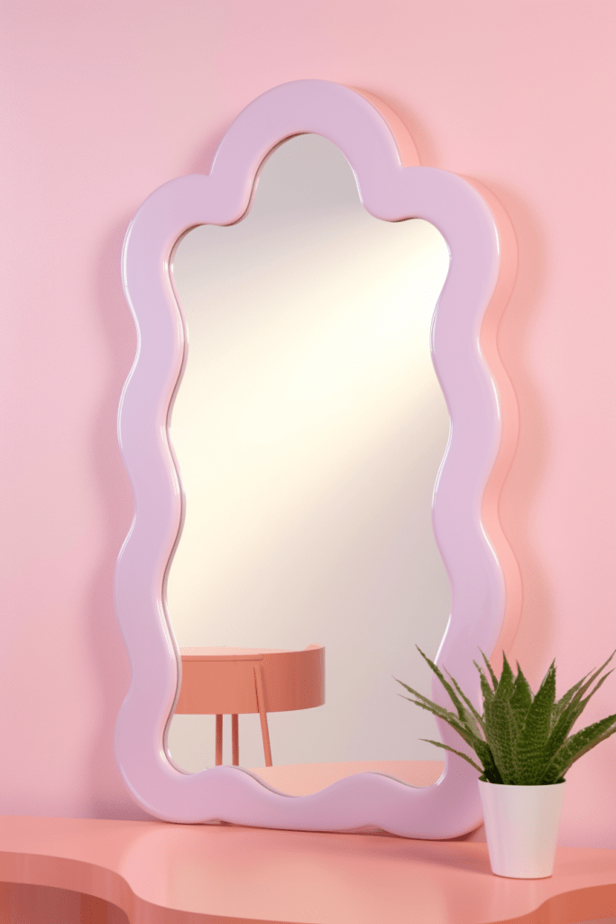 miroir rose
