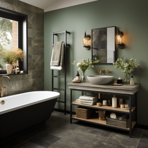 GAHEFY Ensemble D'accessoires De Salle De Bain Bleu Sarcelle