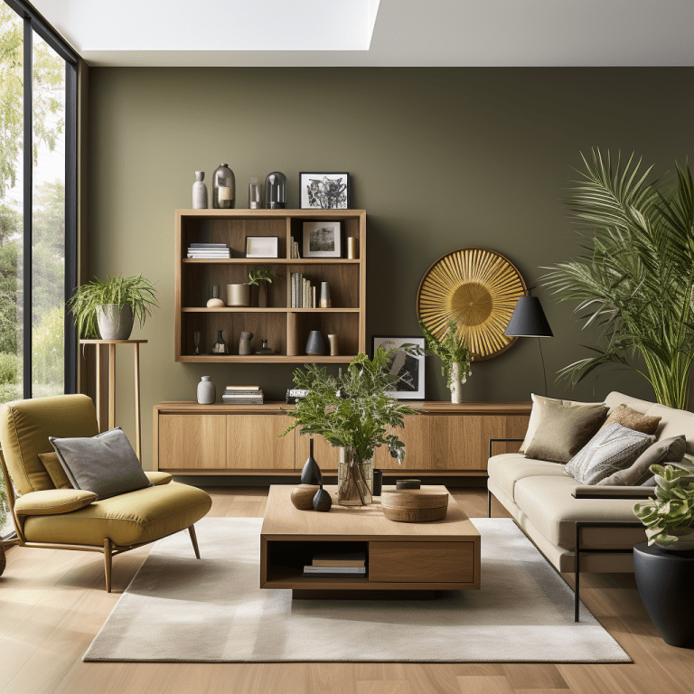 Salon kaki : 17 idées déco élégantes et modernes à découvrir