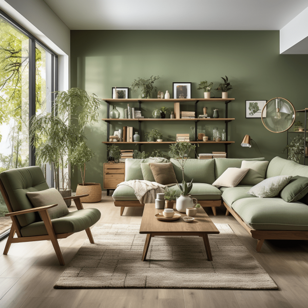 Salon kaki : 17 idées déco élégantes et modernes à découvrir