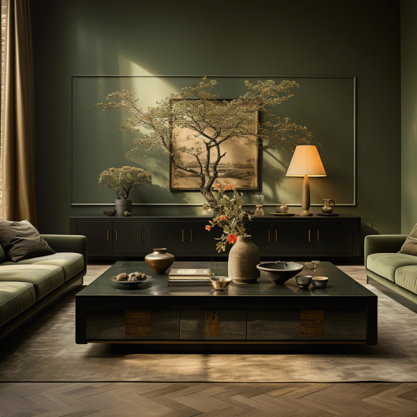 Salon kaki : 17 idées déco élégantes et modernes à découvrir