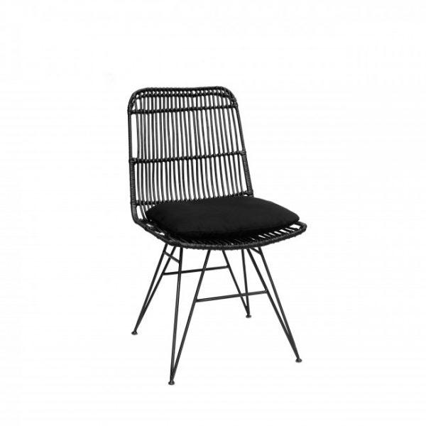 Lot de 2 chaises design en rotin - UYUNI Noir - Drawer
