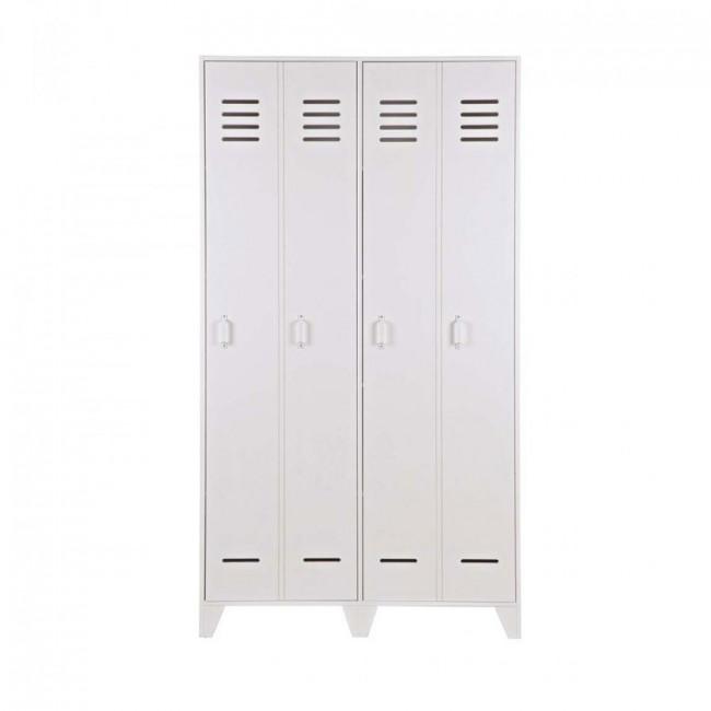 Armoire 2 portes en pin fsc - DIRK Blanc - Woood