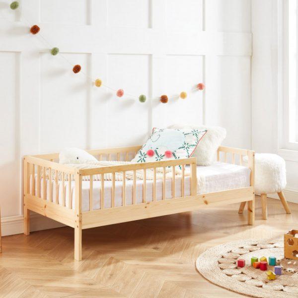 Cadre de lit pour enfant en bois massif 70x140cm - SASHA Bois clair - Drawer