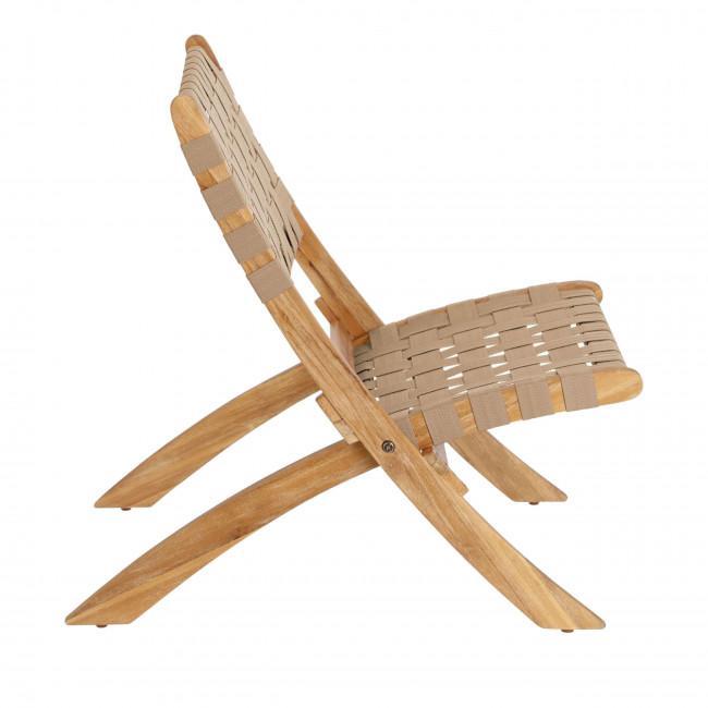 Chaise pliante design en bois - CHABELI Beige - Kave Home