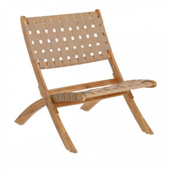 Chaise pliante design en bois - CHABELI Beige - Kave Home