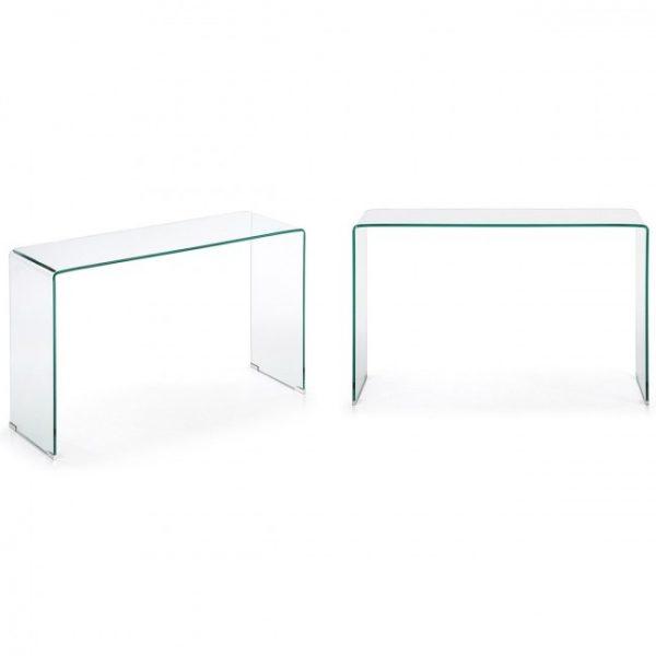 Console en verre cintré - BURANO Transparent - Kave Home