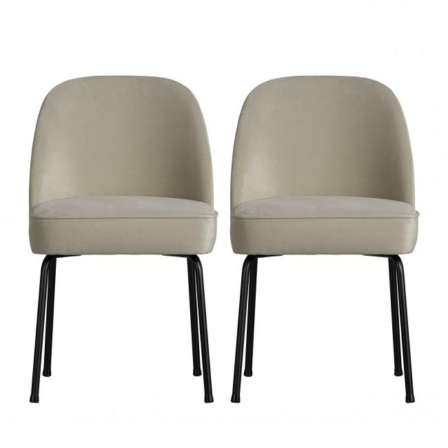 Lot de 2 chaises design en velours - VOGUE Vert pistache - BePureHome