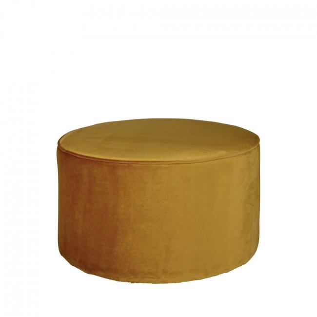 Pouf rond velours S - SARA Ocre - Woood