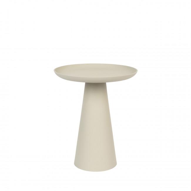 Table d'appoint ronde en aluminium ø34,5cm - RINGAR Blanc ivoire - Drawer