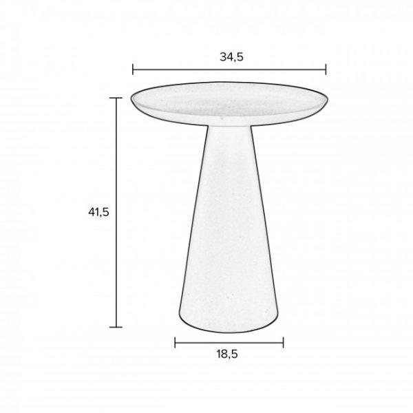 Table d'appoint ronde en aluminium ø34,5cm - RINGAR Rose - Drawer